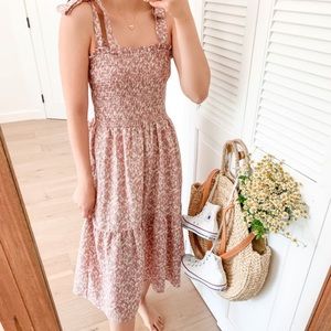 Lavender and honey midi dress